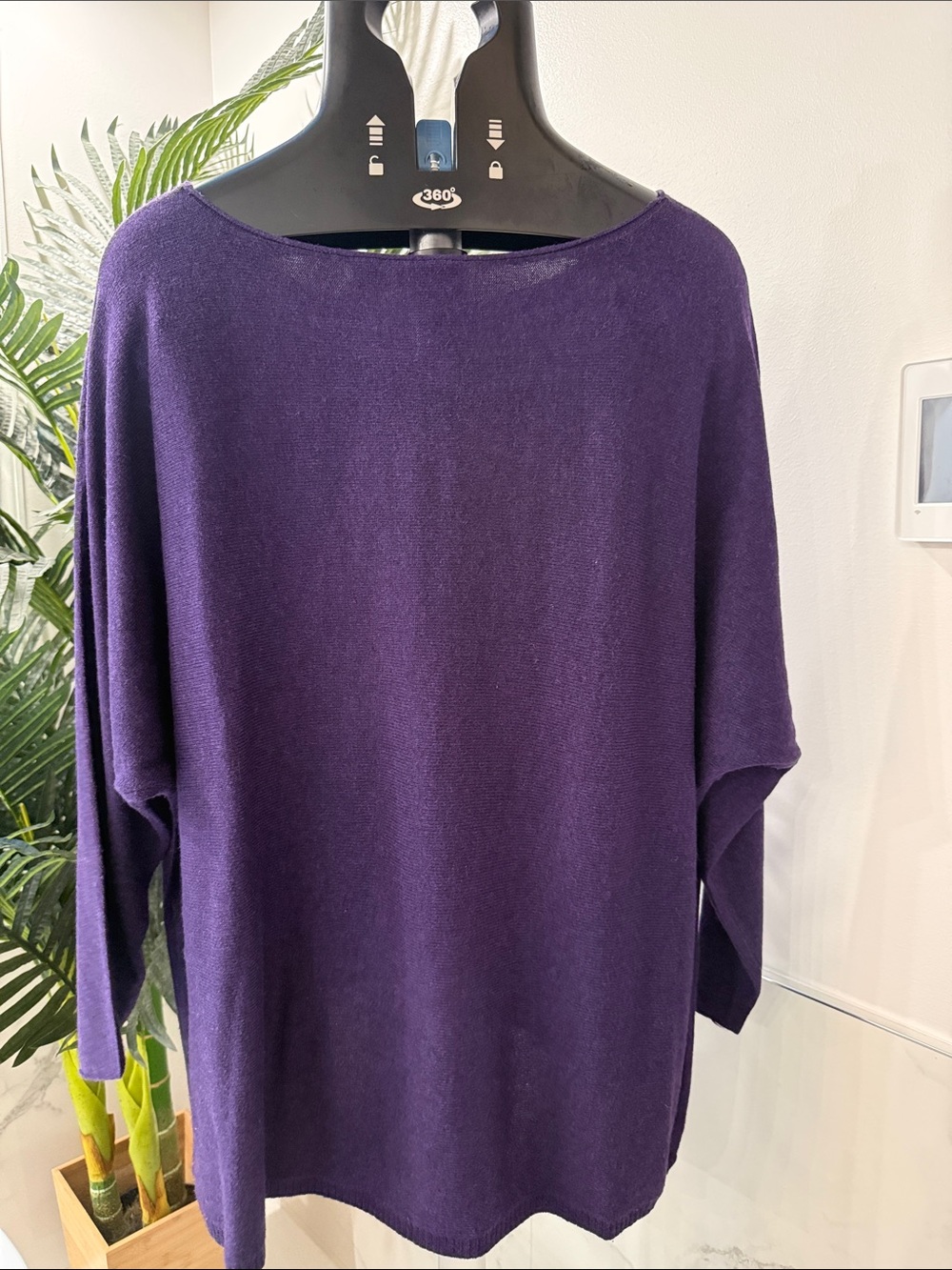 Silk Cashmere blend Oversized Boatneck Sweater - Picture 3 of 4